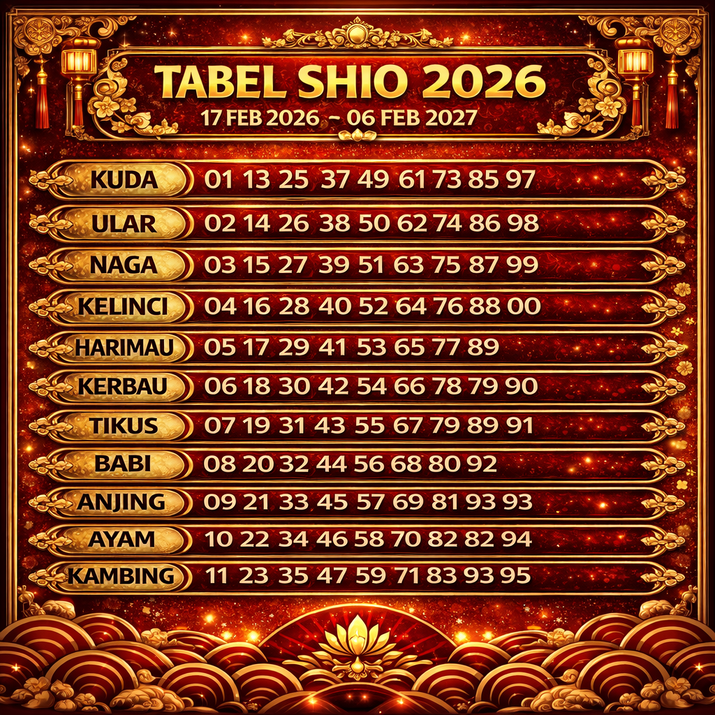 RUPIAH100 - tabel shio 2022